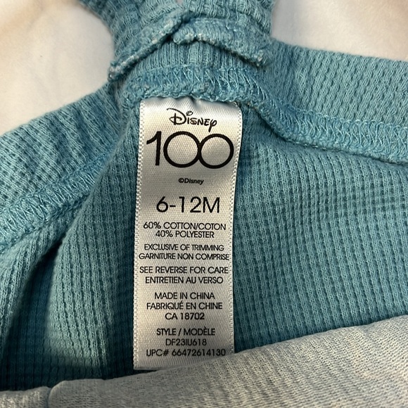 6-12M Disney Mickey Mouse waffle overalls - Picture 3 of 4